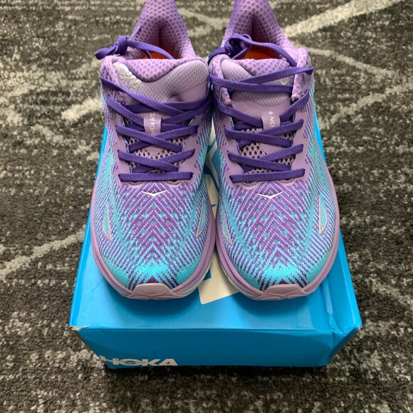HOKA Clifton 9 Women's Athletic Running Sneaker Shoes Blue/Violet 5 through 7.5 - Picture 2 of 6